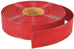 FoxHose 76 mm (3 inch) red heavy duty lay flat hose (100 m coil) 10.5 bar (150 psi)