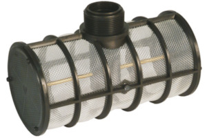 Arag poly T-filter foot strainer BSP(M) thread 16 mesh screen