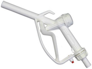 Arag: Arag 506 white poly dispensing nozzle with swivel hose tail and Viton seals