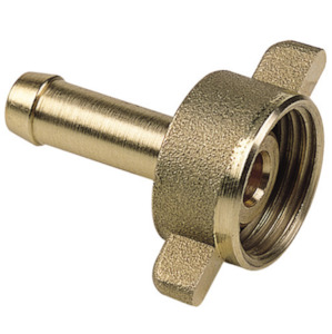 Arag: Ketta 630 series brass cap and liner straight hose tail with 1/2 inch BSP(F) fly nut and seal