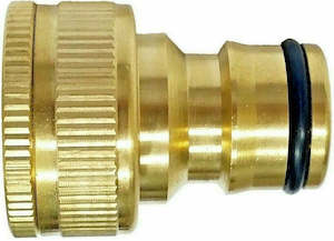 Esdan brass tap connector 3/4 inch BSP(F) inlet x 19 mm (3/4 inch) Nylex type outlet