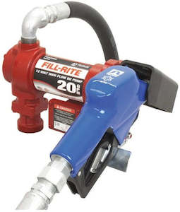 Fill Rite: Fill Rite FR4210HE 12v petrol and diesel fuel pump with 3.6 m hose and automatic nozzle (IECEx certified) 76 lpm