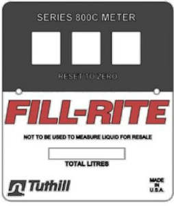 Fill Rite: Fill Rite 800G0241 replacement face plate for 807CL1X418 litre counter flow meter