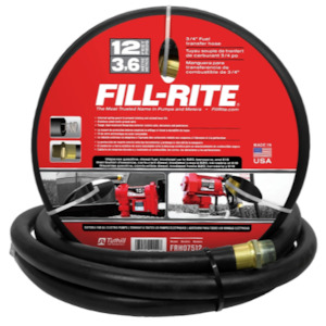 Fill Rite FRH series hose for petrol and diesel with NPT(M) threads both ends