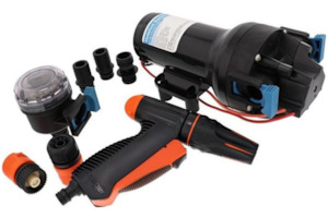 Jabsco P602J-219N-3A Hotshot 24v washdown pump kit with hose and gun 23 lpm 4.8 bar (70 psi)