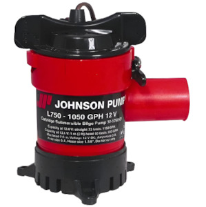 Johnson L750 12v submersible pump 30 mm (1-1/8 inch) hose tail 73 lpm