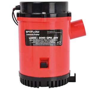 Johnson L2200 24v submersible pump 30 and 32 mm (1-1/8 and 1-1/4 inch) hose tail 130 lpm