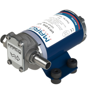 Marco: Marco UP3/OIL 24v gear pump for oil 3/8 inch BSP(F) 13 mm hose tails 5.5 lpm 2 bar (29 psi)