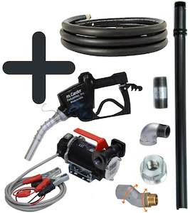 Piusi: Piusi Carry 3000 24v diesel drum pump kit with 4 m hose and Carder automatic fuel nozzle 50 lpm