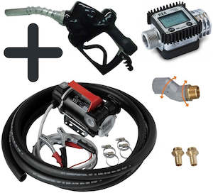 Piusi: Piusi Carry 3000 12v diesel pump kit with K24 flow meter and Carder automatic fuel nozzle with 4 m hose 50 lpm