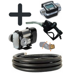 Piusi: Piusi Bi-Pump 24v diesel pump kit with K24 flow meter and Carder automatic fuel nozzle with 6 m hose 85 lpm