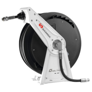 Samoa: Samoa 506321 RM-12S retractable hose reel for grease with 15 m x 10 mm (3/8 inch) hose 400 bar (5800 psi)