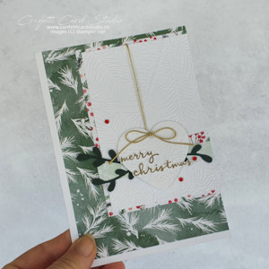 Off Centre Heart of Christmas Card - Confetti Card Studio