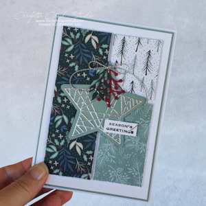 Festive Star Christmas Card - Confetti Card Studio