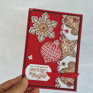 Frosted Gingerbread Christmas Card - Confetti Card Studio