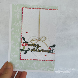 Off Centre Heart of Christmas Card - Confetti Card Studio