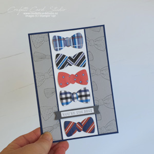 Colourful Ties Handmade Card - Confetti Card Studio