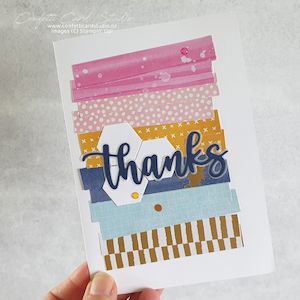 Hexagon Thanks Card - Confetti Card Studio