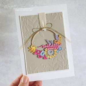 Wild Flower Wreath Card - Confetti Card Studio