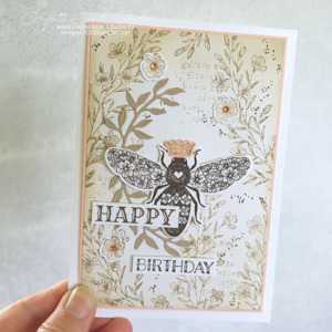 Vintage Queen Bee Birthday Card - Confetti Card Studio