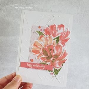 Mothers Day Flamingo Flowers Card - Confetti Card Studio