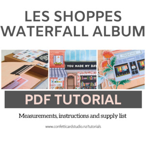 Greeting card: Les Shoppes Hidden Waterfall Album - Confetti Card Studio