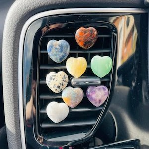 Heart Crystal Car Clips