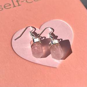 Rose Quartz Selene Earrings