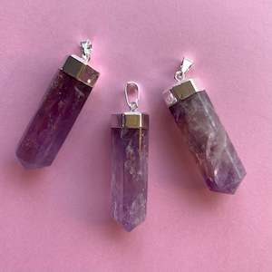 Amethyst Elyse Plated Pendant