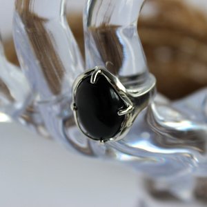 Black Onyx Oval Ring