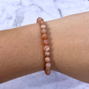 Peach Moonstone Bracelet