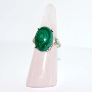 Jewellery: Malachite Chunky Ring