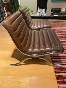 Italian Vintage Leather Lounge Seat