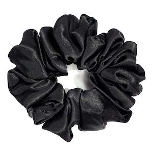 Accessories: Satin Scrunchie - Black