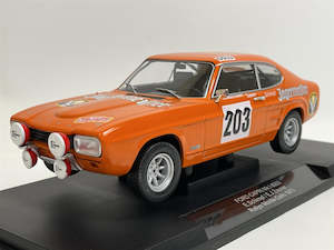 Model Car Group 18287R Ford Capri Mk1 2600GT #203 Rally Monte Carlo "Schimpf/Zauner"