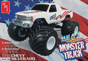 AMT 1351 Chevy Silverado USA-1 Monster Truck - 1/25 Scale