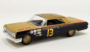 Hobby equipment and supply: ACME 51504 1963 Chevrolet Impala #13 Smokey Yunick Daytona 500 1963 - John Rutherford