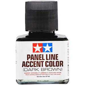 Hobby equipment and supply: Tamiya 87140 Panel Line Accent Color - Dark Brown - 40ml.