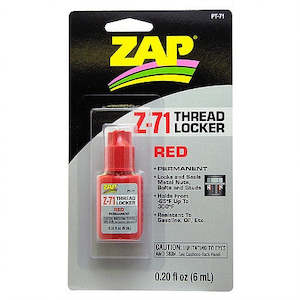 Hobby equipment and supply: Zap PT71 Z-71 Thread Locker - Red - Permanent - 6ml