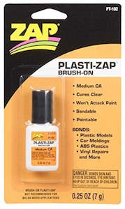 Hobby equipment and supply: Zap PT102 Plasti-Zap CA Medium - Brush On - 7.0gm - Orange