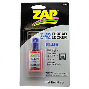 Hobby equipment and supply: Zap PT42 Z-42 Thread Locker - Blue - Medium - 6ml