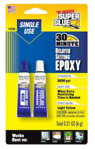 Hobby equipment and supply: Super Glue 15356 Epoxy - 30 Minute - Delayed Setting - 6gm