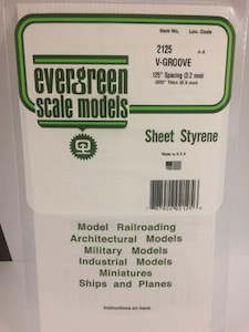 Hobby equipment and supply: Evergreen 2125 Sheet - V Groove - 3.20mm