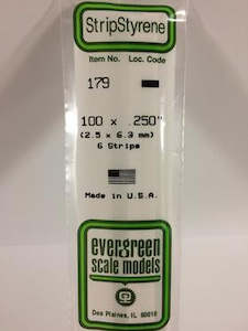 Hobby equipment and supply: Evergreen 179 Strip - 2.50 x 6.30mm