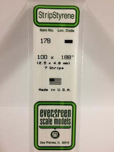 Hobby equipment and supply: Evergreen 178 Strip - 2.50 x 4.80mm