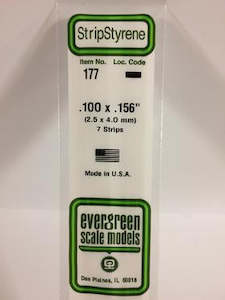 Hobby equipment and supply: Evergreen 177 Strip - 2.50 x 4.00mm