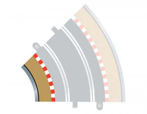 Hobby equipment and supply: Scalextric C8225 Track - Borders - Curved - Radius 2 - Inner (2)