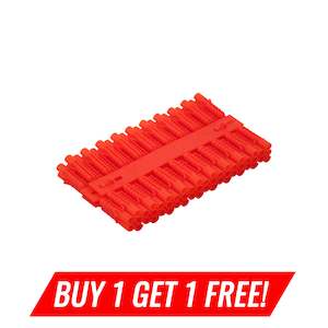 Plastic wall plugs, 6mm red, 100pcs