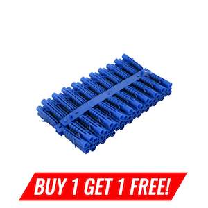 Plastic Wall Plugs, 10mm blue, 100pcs