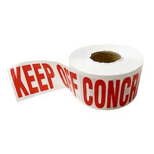 Keep Off Concrete Warning Barrier Tape, 300m Roll